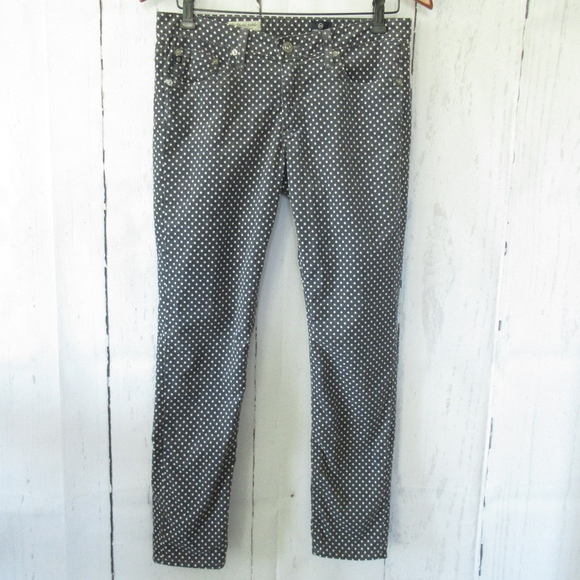 Ag Adriano Goldschmied Pants - SOLDAG Jeans Stevie Ankle Polka Dot Pants Corduroy